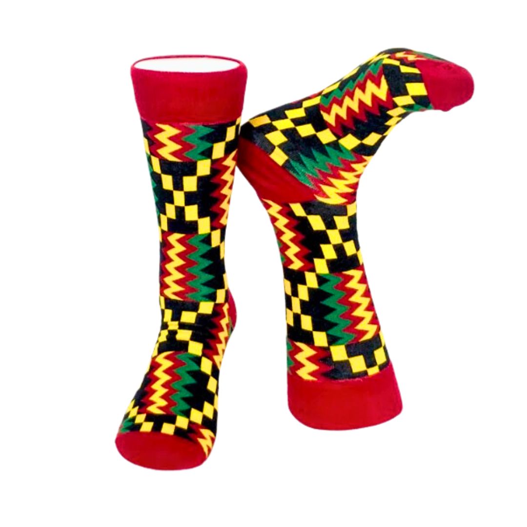 African Print Woven Socks