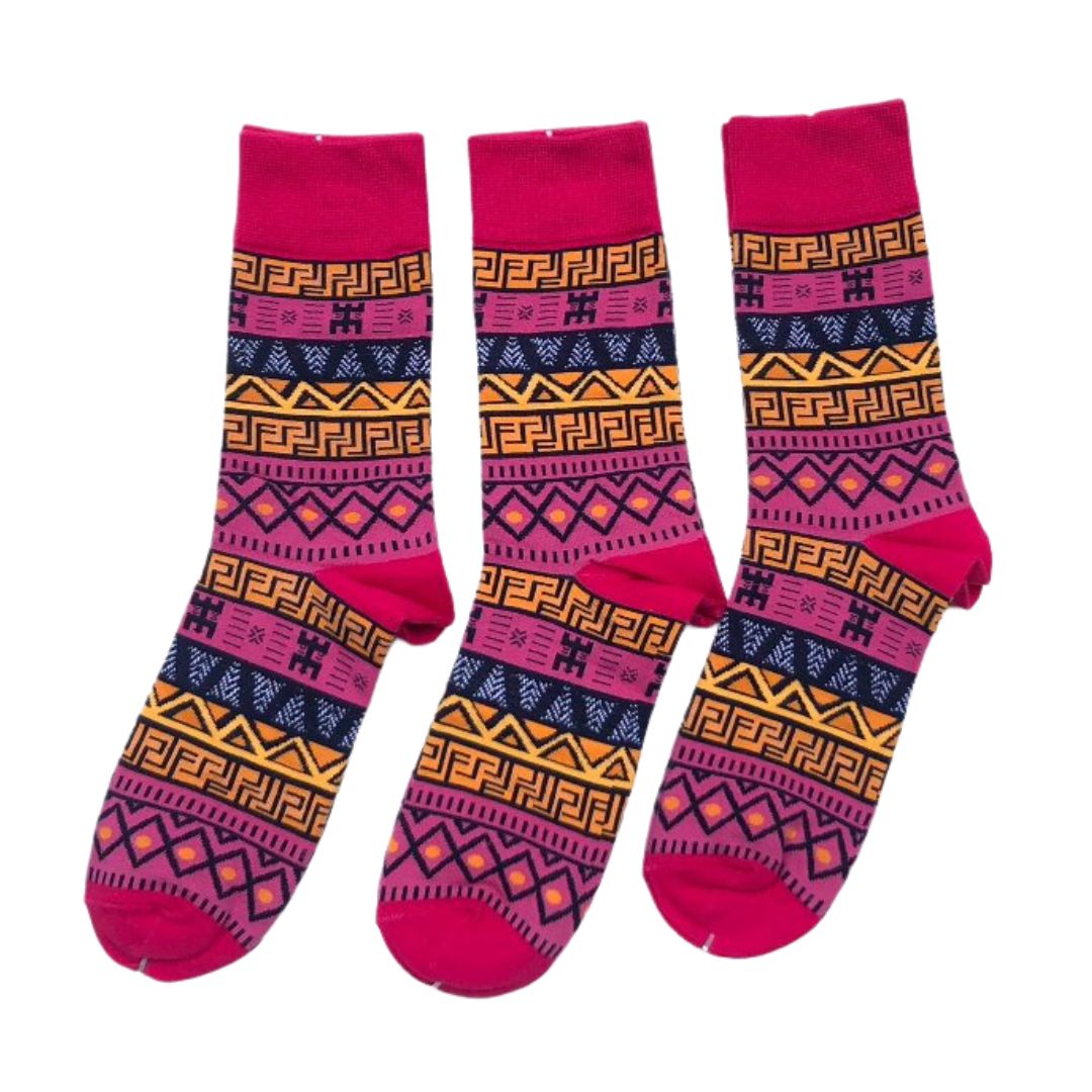 African Print Woven Socks