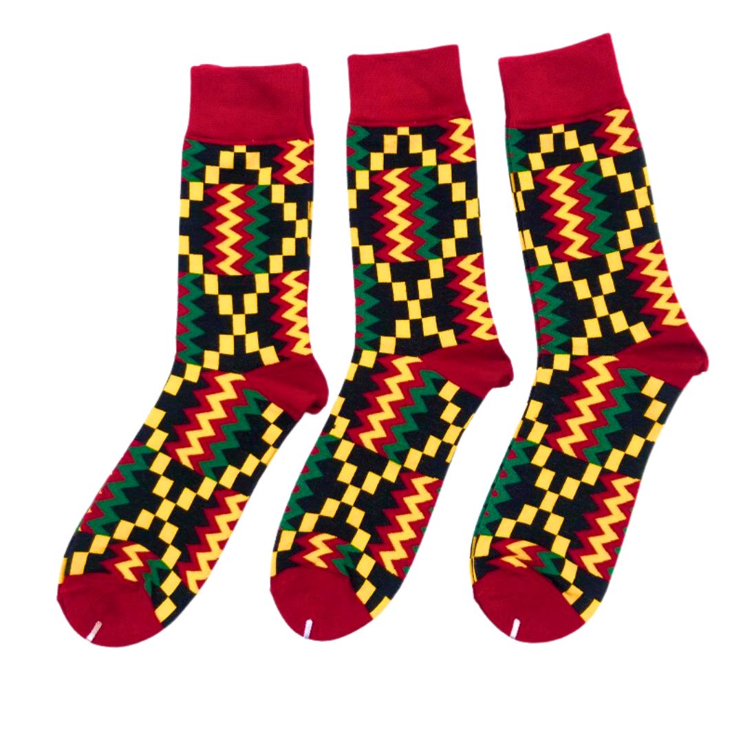 African Print Woven Socks