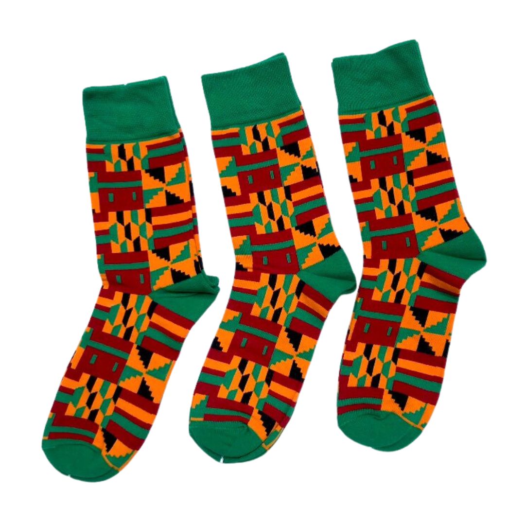 African Print Woven Socks
