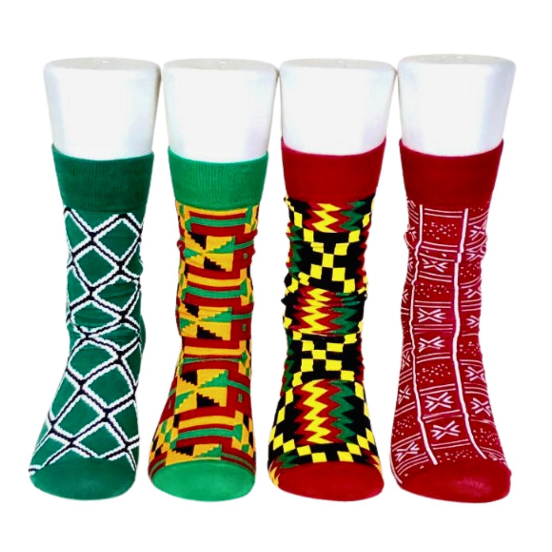 African Print Woven Socks