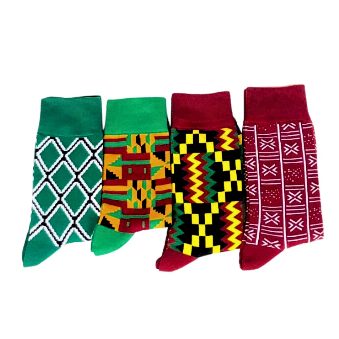 African Print Woven Socks