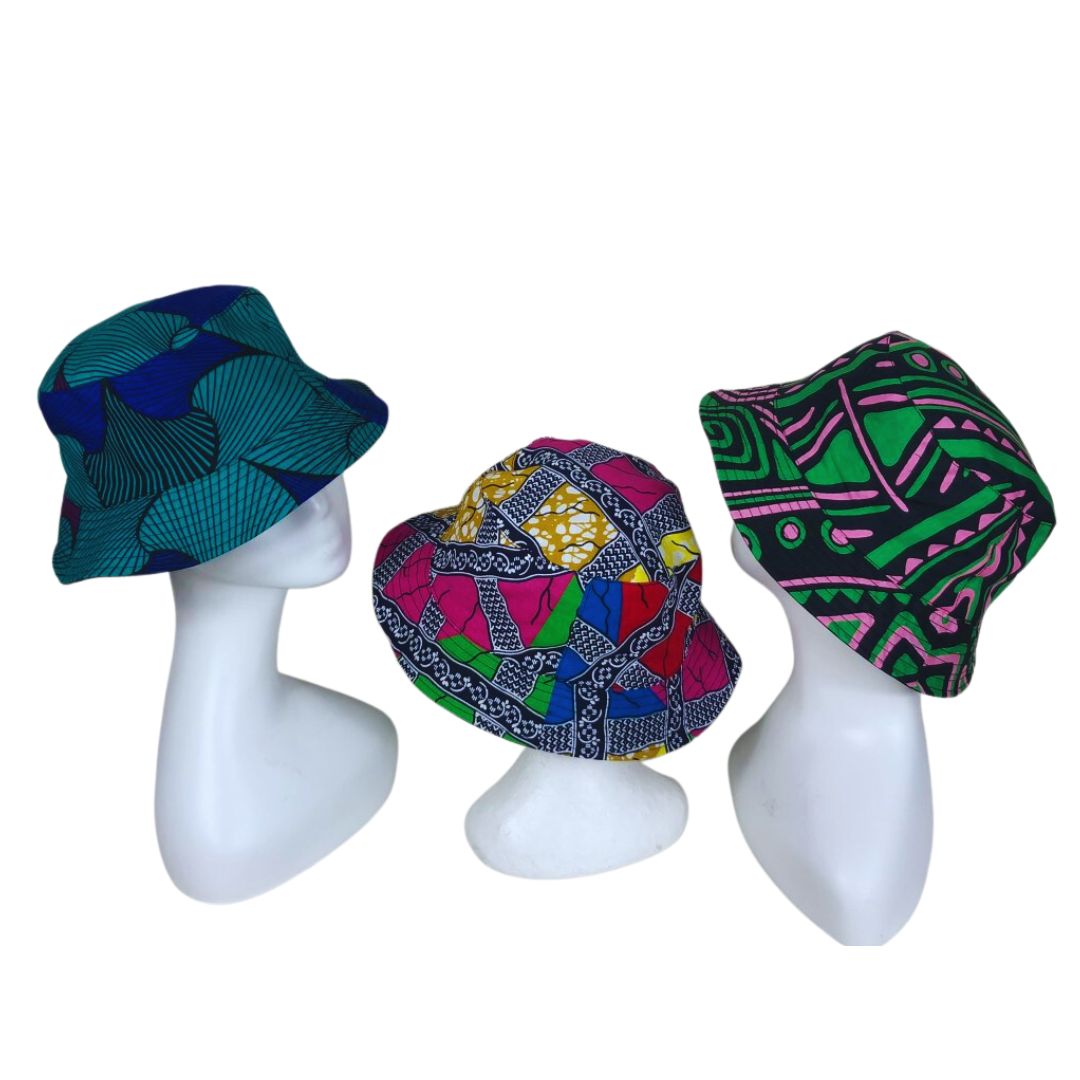African Print Bucket Hats