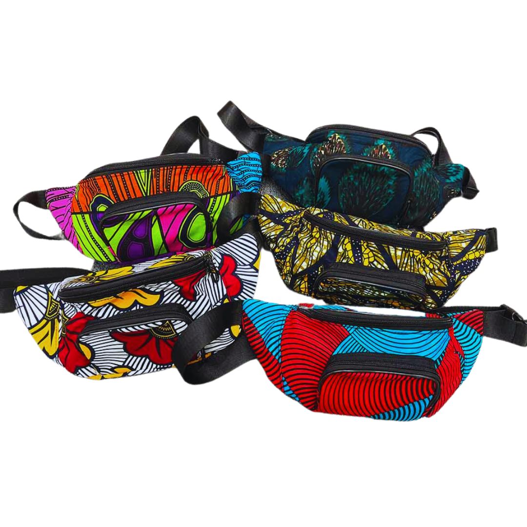 African Print Waist Bags