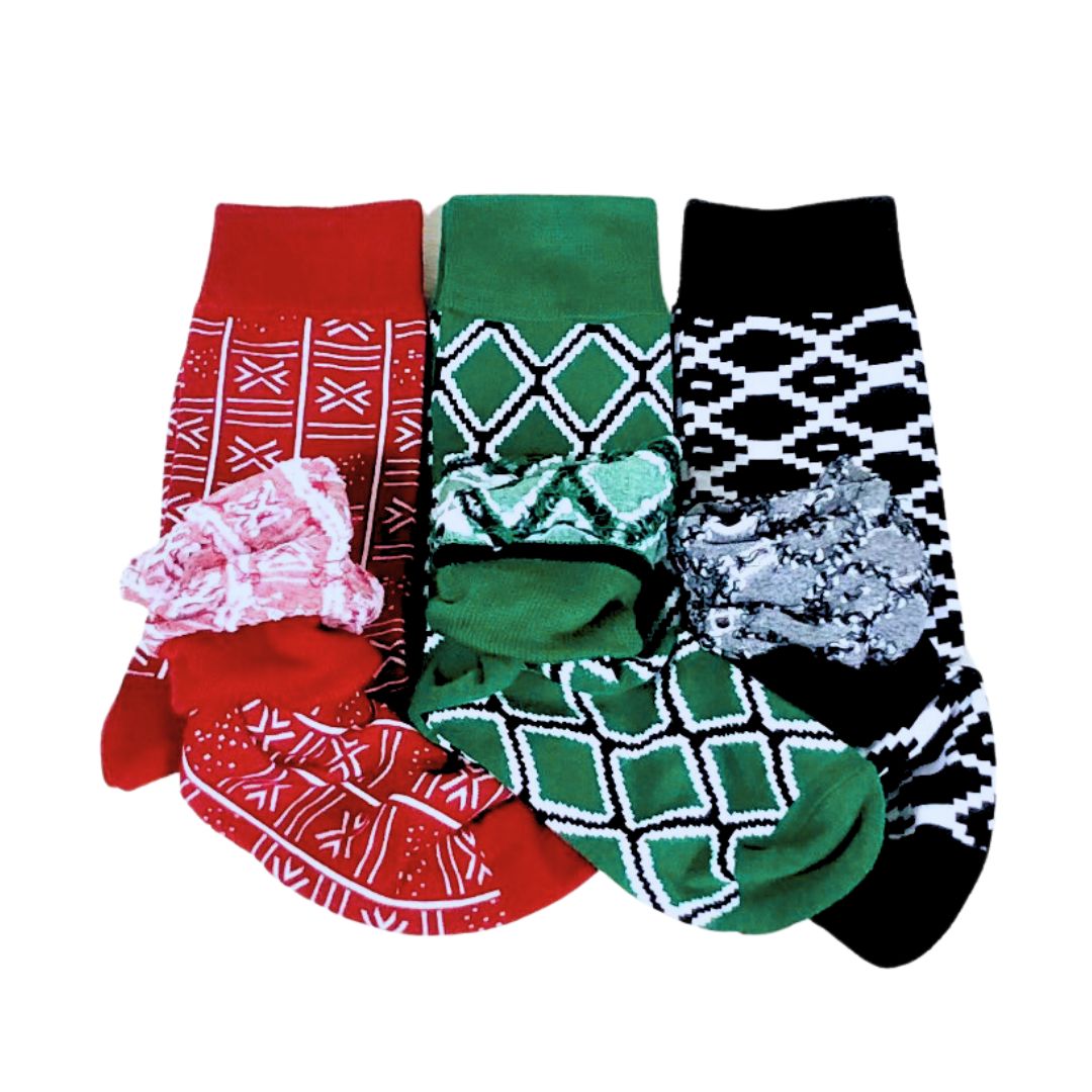 African Print Woven Socks