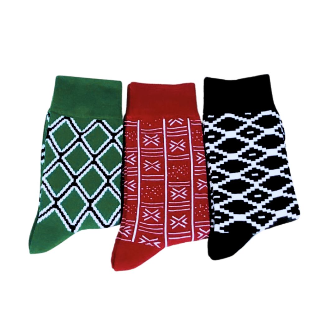 African Print Woven Socks