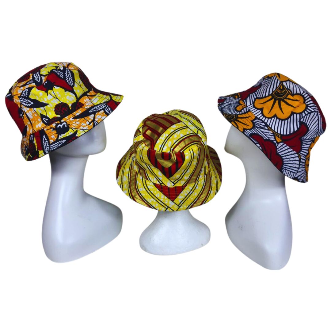 African Print Bucket Hats