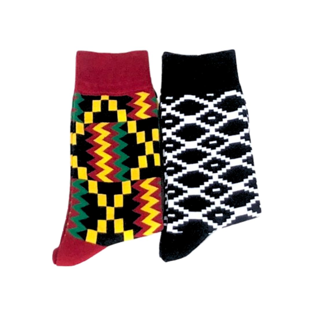 African Print Woven Socks