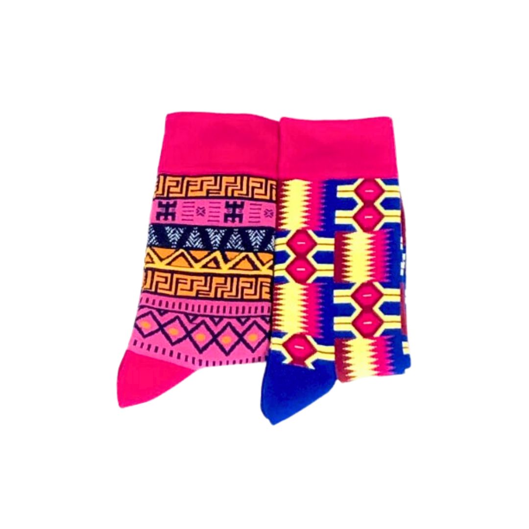 African Print Woven Socks