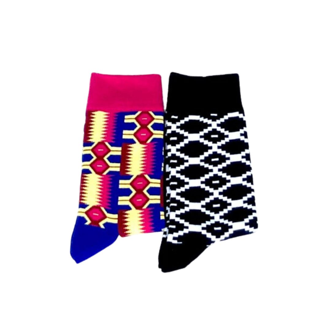 African Print Woven Socks