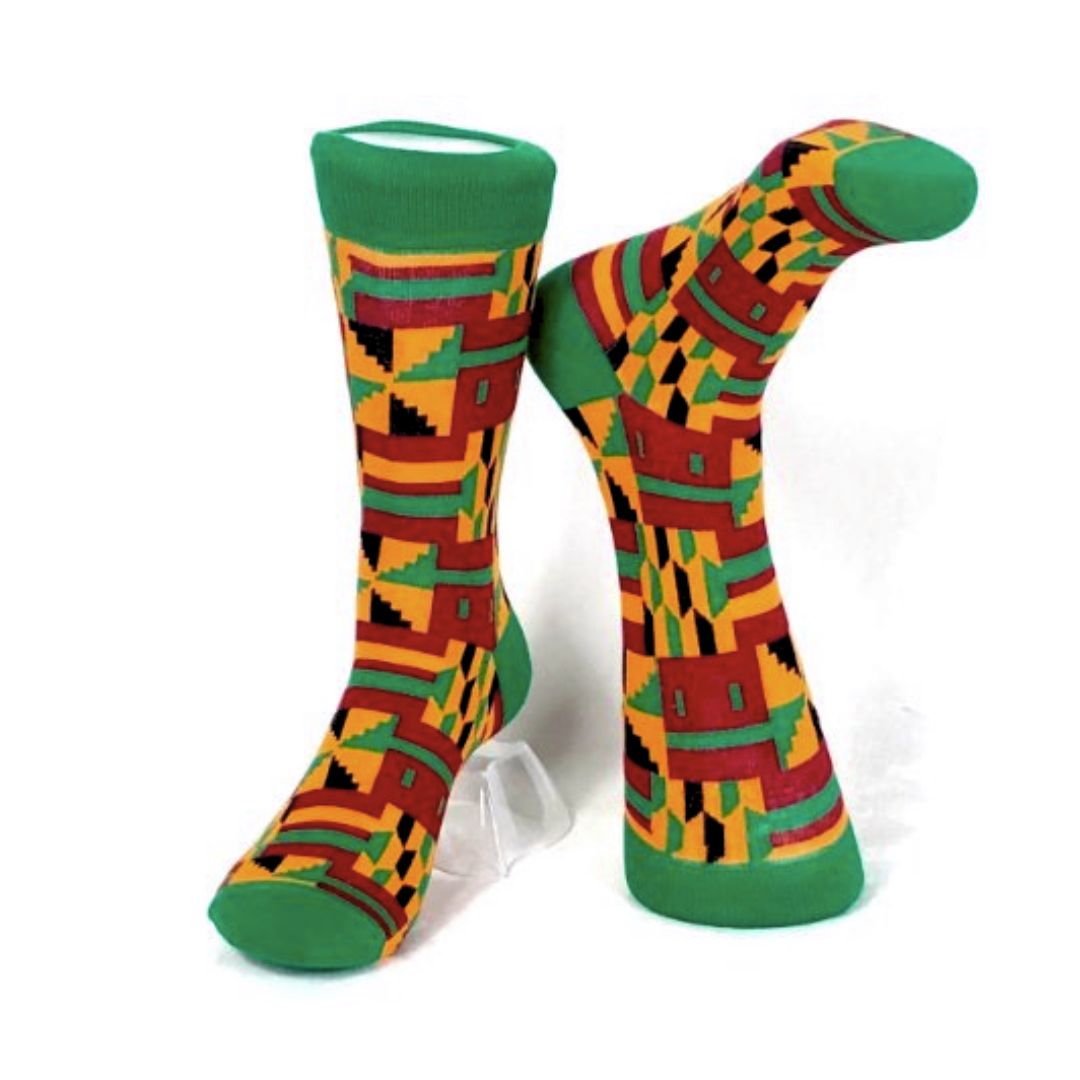 African Print Woven Socks