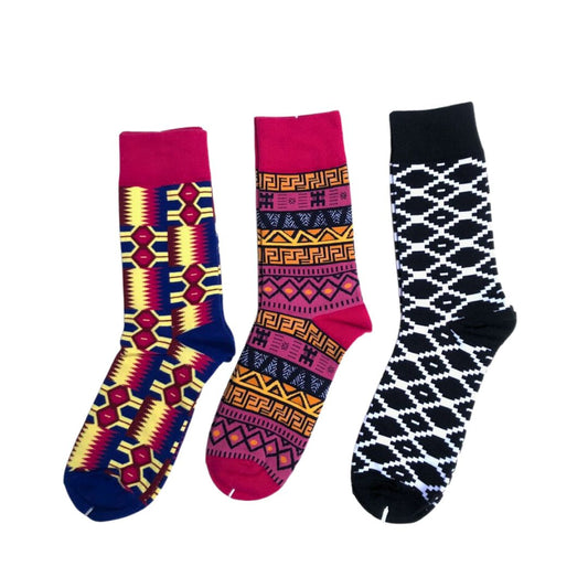 African Print Woven Socks